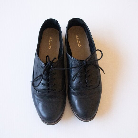 Aldo McAllister Oxford Classic Lace Up Leather Shoes Size 8 - Picture 3 of 11